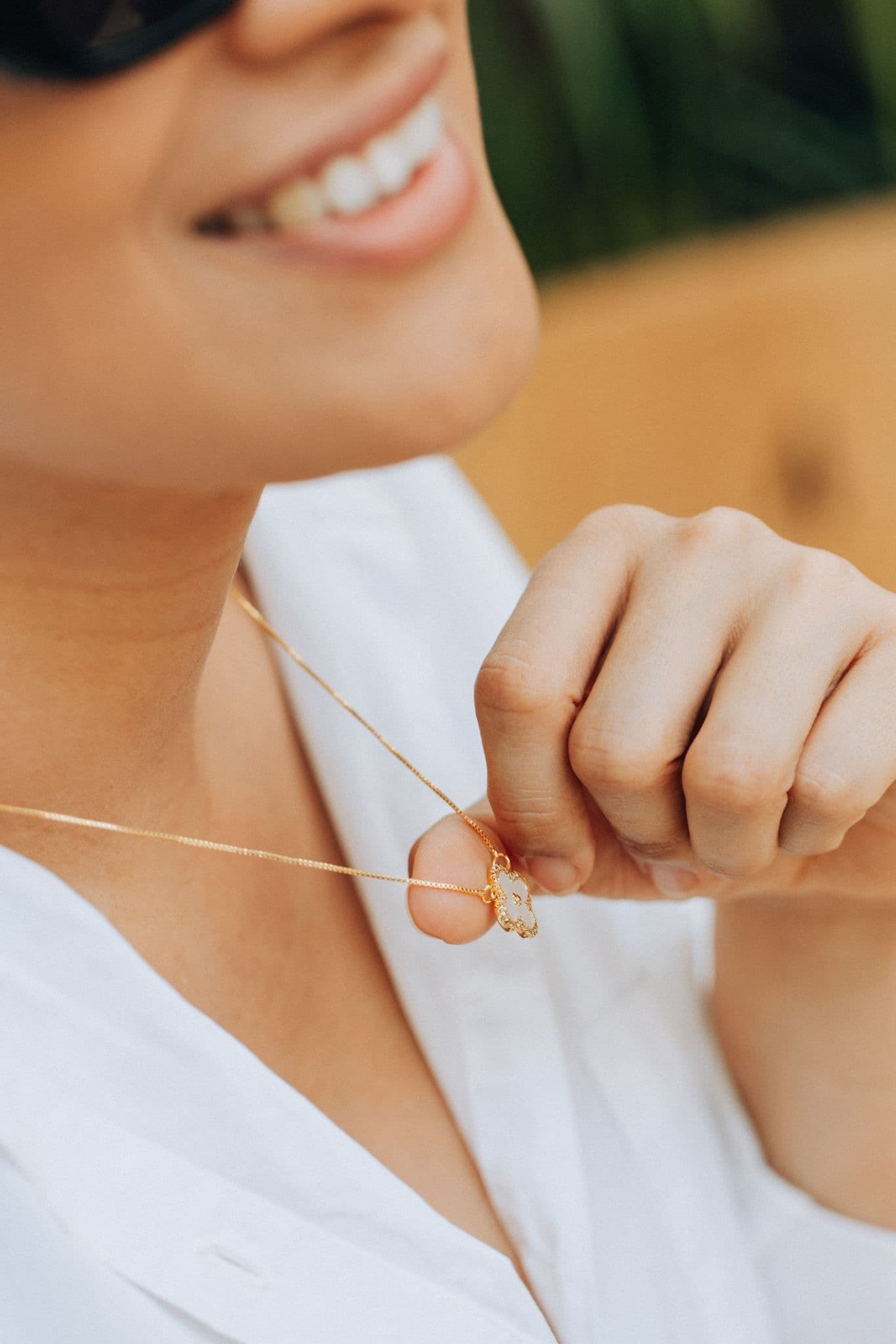 Pingente delicado com pedras